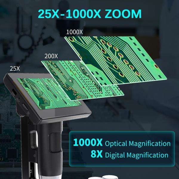 Imagem de Microscópio digital Caupureye 8000x com ampliação de 5,0"