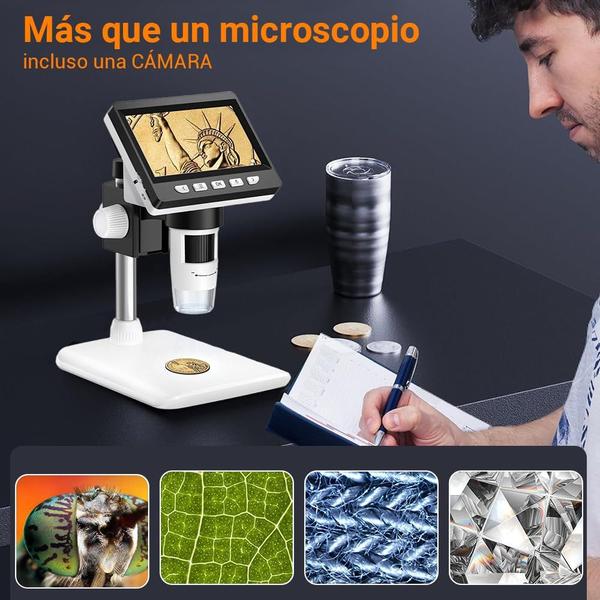 Imagem de Microscópio digital JESWO USB LCD 4,3" com ampliação 50-1000X