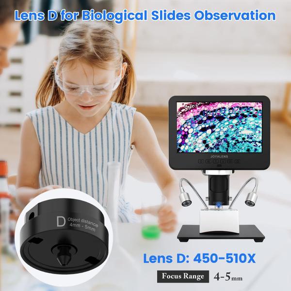 Imagem de Microscópio digital JOYALENS JL246M 3 lentes 7" LCD 1080P