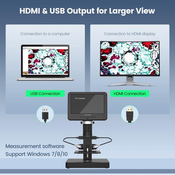 Imagem de Microscópio digital JOYALENS JL246PS UHD 4000  24MP com 3 lentes