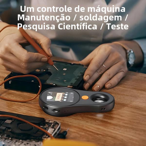 Imagem de Microscópio Digital Portátil 500x com Luz - Ideal para Moedas, Joias e Reparos