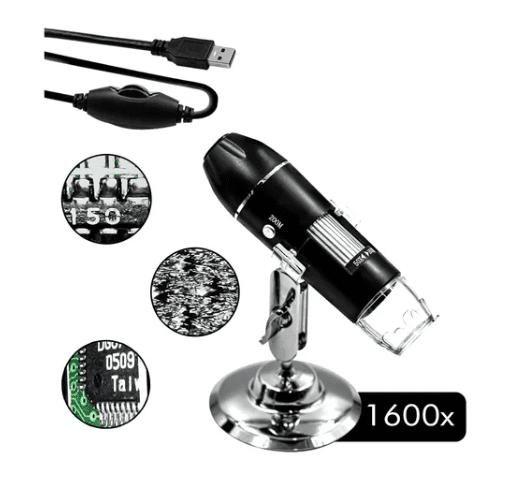 Imagem de Microscópio Digital USB com Câmera e Lupa para Celular