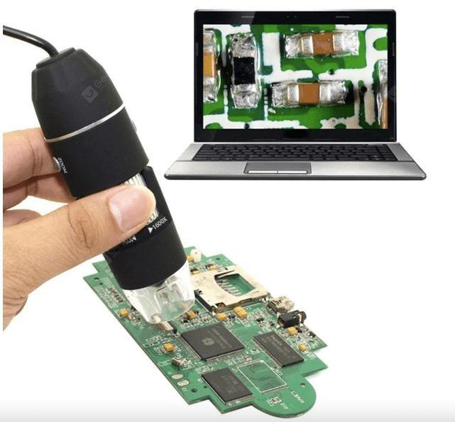 Imagem de Microscópio Digital USB com Câmera e Lupa para Celular