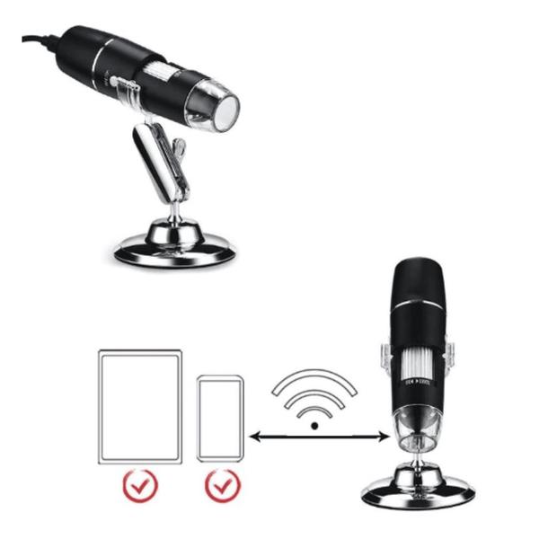 Imagem de Microscópio Digital USB para PC com Câmera e Zoom 1600x