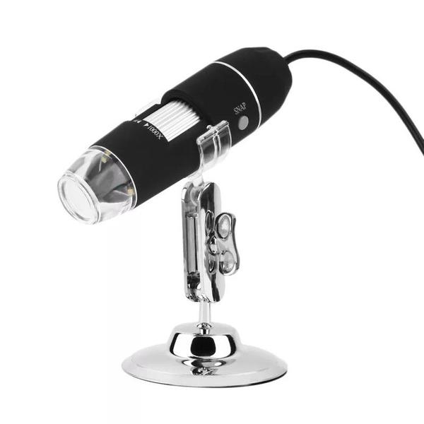 Imagem de Microscópio Digital Usb Zoom 1600x Luz Led Câmera 2.0