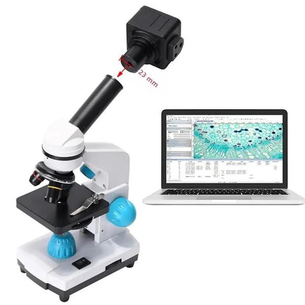 Imagem de Microscópio Industrial Digital com Câmera USB CMOS de Alta Velocidade