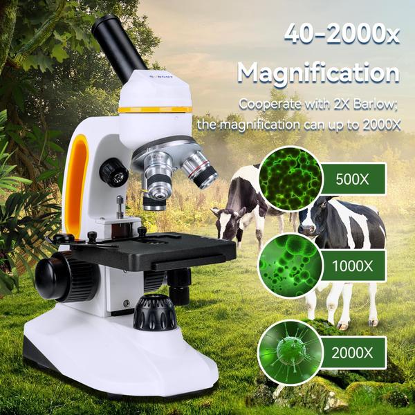 Imagem de Microscópio monocular composto SVBONY SM202 40X-2000X com Acc