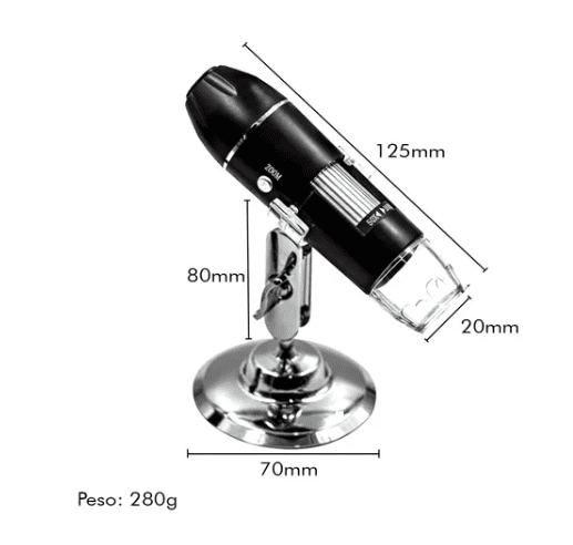 Imagem de Microscópio USB Digital para Celular com Binocular e Lupa