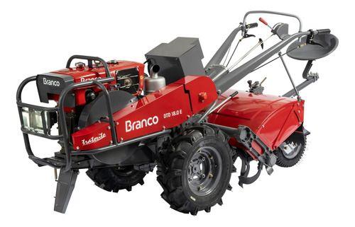 Microtrator Branco 18cv C/ Carreta Tracionada Fixa C/enxadas - Branco Motores Imagem de Microtrator Branco 18cv C/ Carreta Tracionada Fixa C/enxadas