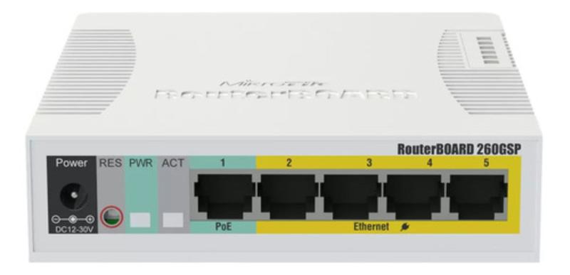 Imagem de Mikrotik Rb260gsp Smart Switch Gigabit Ethernet Poe 5 Portas