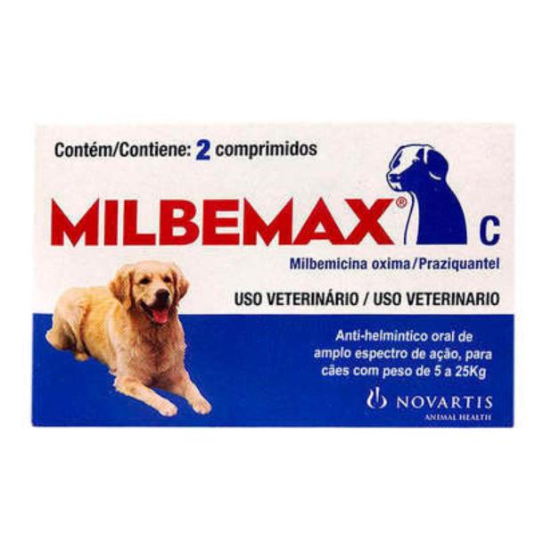 Imagem de Milbemax Vermifugo Para Cães de 5 a 25Kg 2 Comprimidos