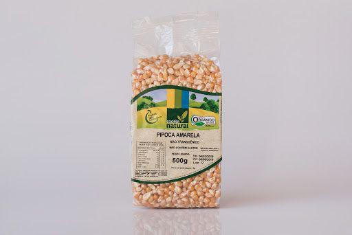 Milho de Pipoca Amarela Orgânico Coopernatural 500g Imagem de Milho de Pipoca Amarela Orgânico Coopernatural 500g