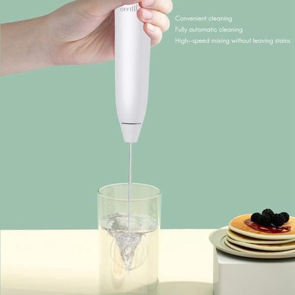 Imagem de Milk Frother, LCD Coffee Frother Electric Whisk com regulação de velocidade sem passo FABRICANTE DE espuma portátil recarregável USB Frothers de Leite