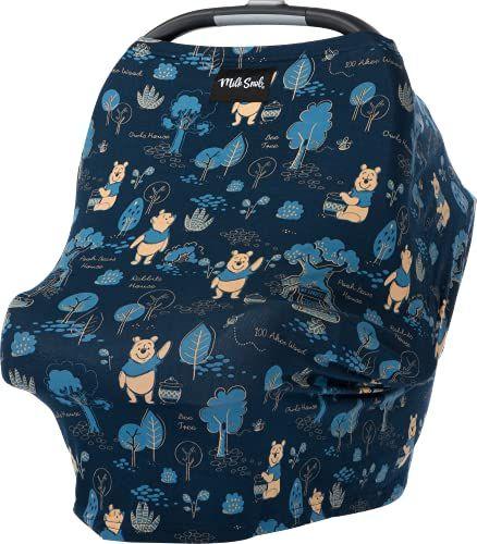 Imagem de Milk Snob Original Disney 5-in-1 Cover, Winnie The Pooh, Adicionado Privacidade para Amamentação, Cadeirinha de bebê, porta-malas, carrinho, cadeira alta, carrinho de compras, velame - Itens essenciais recém-nascidos, top de enfermagem