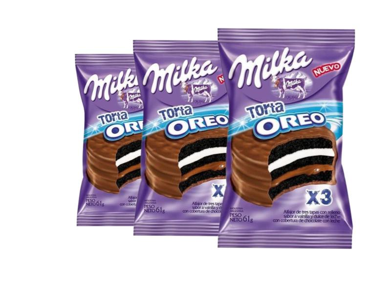 Imagem de Milka Alfajor Oreo Doce de Leite e Baunilha Importado - 3 Unid