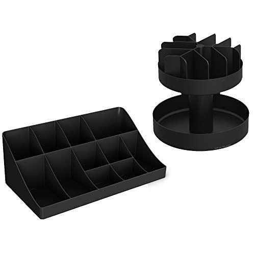 Imagem de Mind Reader SNACOMORG-BLK Coffee Condiment and Snack Organizer, Home, Office, Breakroom, 2 Pack, Black