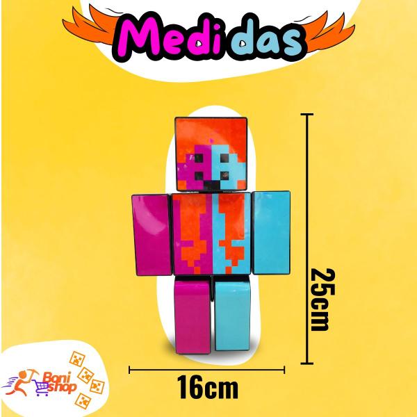 Imagem de Minecraft boneca mana craft youtuber gamer 25cm articulada