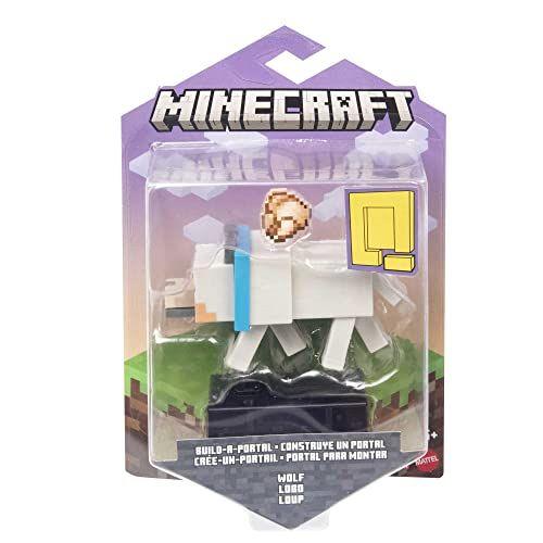 Imagem de Minecraft Build Wolf Action Figure, 3.25-in, com 1 Build-a-Portal Piece & 1 Acessório, Building Toy Inspirado em Videogame, Presente Colecionável para Fãs & Crianças Idades 6 Anos & Mais