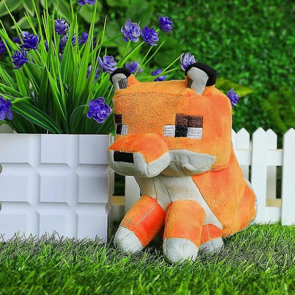 Imagem de Minecraft Plush Brinquedos bonito dos desenhos animados Plush Toy Soft Fox Recheado