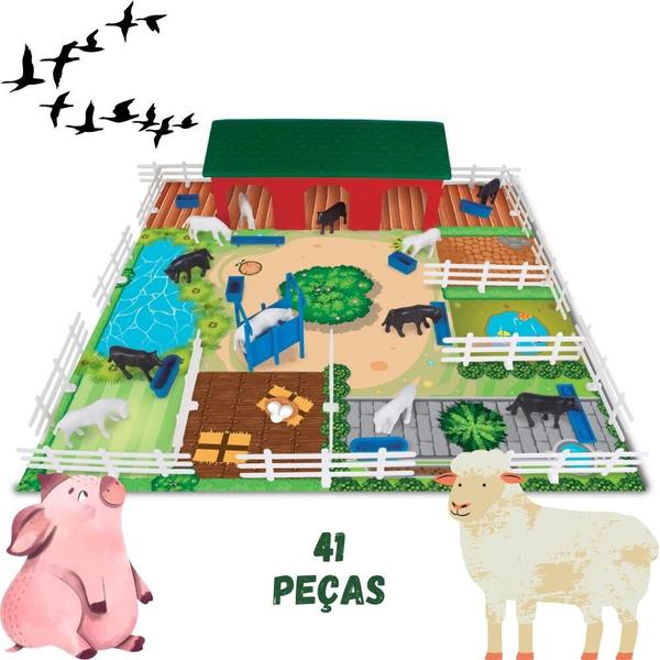 Imagem de Minha Fazenda Fazendinha 41 Peças com Animais Nig Brinquedos