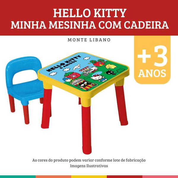 Imagem de Minha Mesinha Hello Kitty Mesa e Cadeira Monte Libano