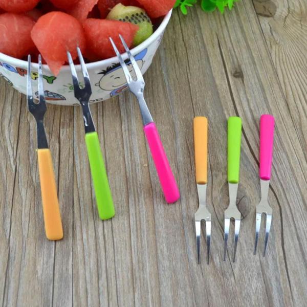 Mini 6 Garfinhos Coloridos Para Fondue Petiscos 10Cm - Tesla Store Imagem de Mini 6 Garfinhos Coloridos Para Fondue Petiscos 10Cm