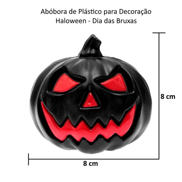 Imagem de Mini Abóbora Preta 3D Decoração Halloween Festa dia Bruxas