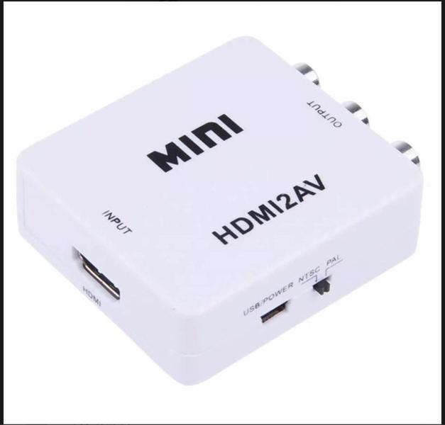 Imagem de Mini Adaptador Conversor De Hdmi Para Video 3Rca Av