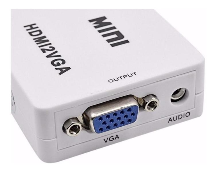 Imagem de Mini Adaptador Conversor Hdmi Vga Transmite Áudio E Víde