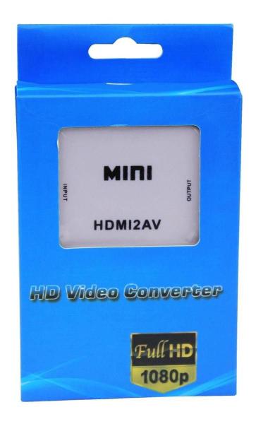 Imagem de Mini Adaptador Conversor Hdmi2Av Entrada Hdmi Para Saida Av