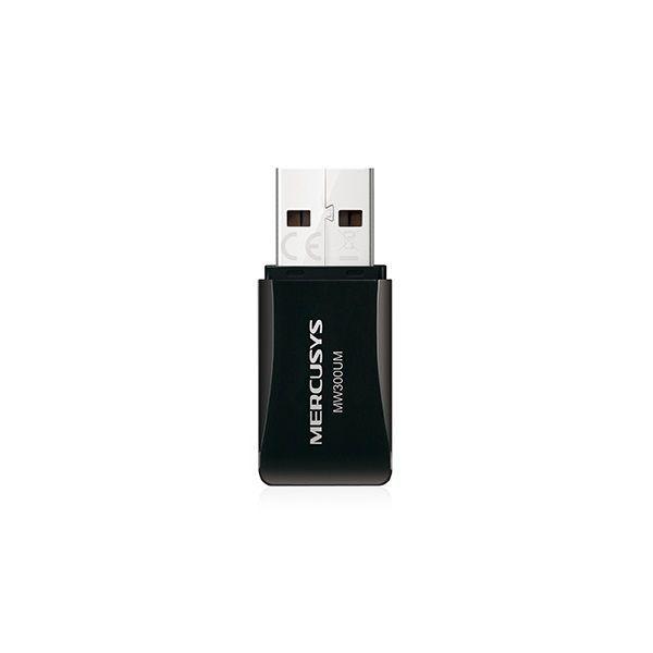 Imagem de Mini Adaptador USB Wireless Mercusys MW300UM 300 Mbps