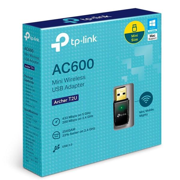 Imagem de Mini Adaptador Wireless Usb Tp-Link Ac600 Archer T2U