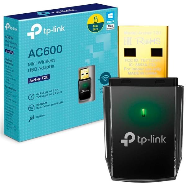 Imagem de Mini Adaptador Wireless Usb Tp-Link Ac600 Archer T2U