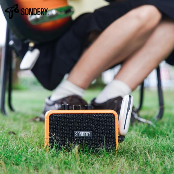 Imagem de Mini amplificador de guitarra Sondery SoundBase 5W com Bluetooth e efeitos