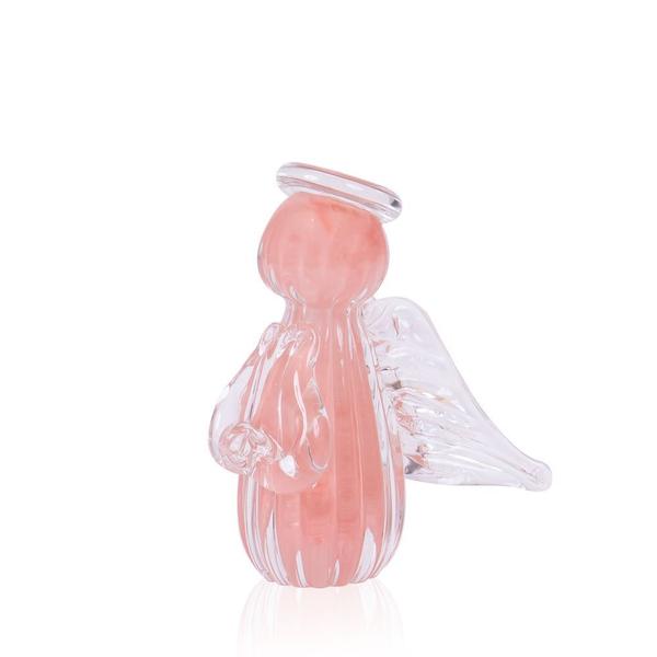 Imagem de Mini Anjo Uriel Murano Quartzo Rose P 