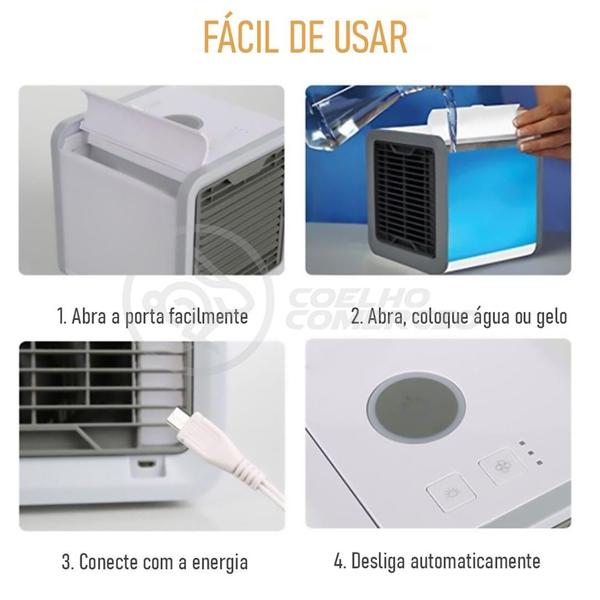 Imagem de Mini Ar Condicionado Climatizador Humidificador Portátil  3 Velocidades