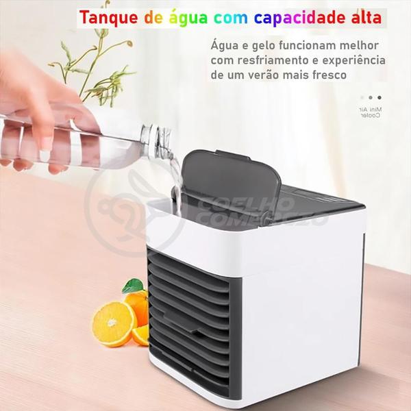 Imagem de Mini Ar Condicionado Climatizador Humidificador Portátil  3 Velocidades