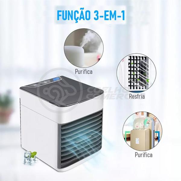 Imagem de Mini Ar Condicionado Climatizador Humidificador Portátil  3 Velocidades