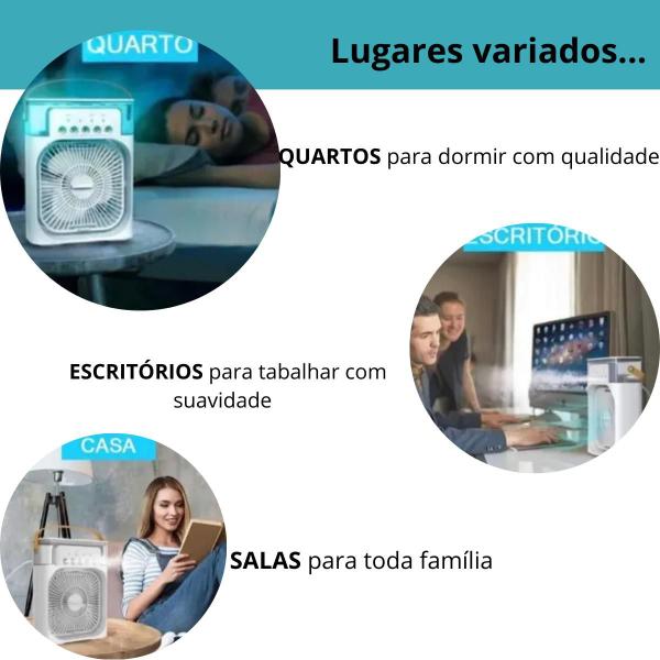 Imagem de Mini Ar Condicionado Climatizador Portátil com Design Moderno e Eficiente