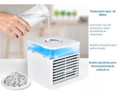 Imagem de Mini Ar Condicionado Climatizador Portátil Umidificador Usb Cor Branco/cinza 110v/220v