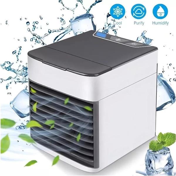 Imagem de Mini Ar Condicionado Climatizador Umidificador Portátil Usb Cor Branco 110v/220v