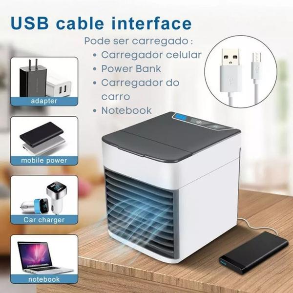 Imagem de Mini Ar Condicionado Climatizador Usb Portátil Umidificador  Bivolt