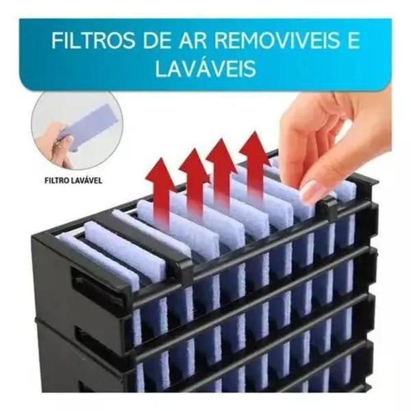 Imagem de Mini Ar Condicionado Climatizador Ventilador Agua Gelo Led