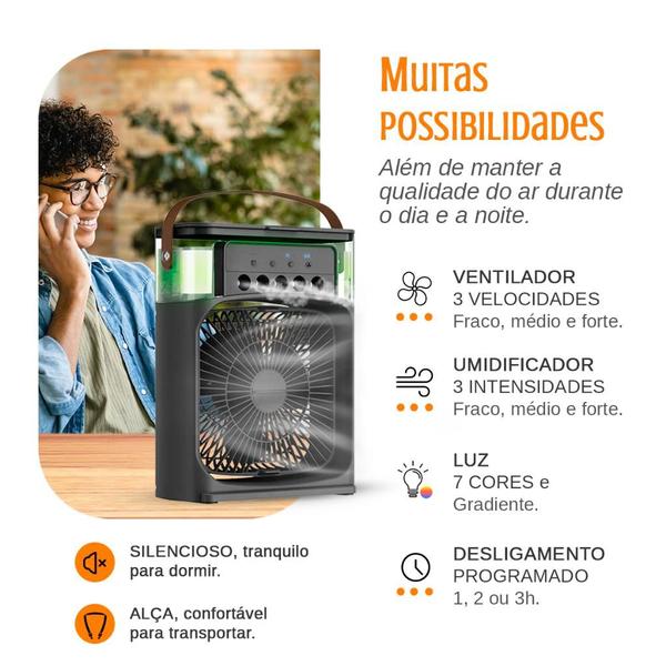 Imagem de Mini Ar Condicionado  Climatizador Ventilador Umidificador 