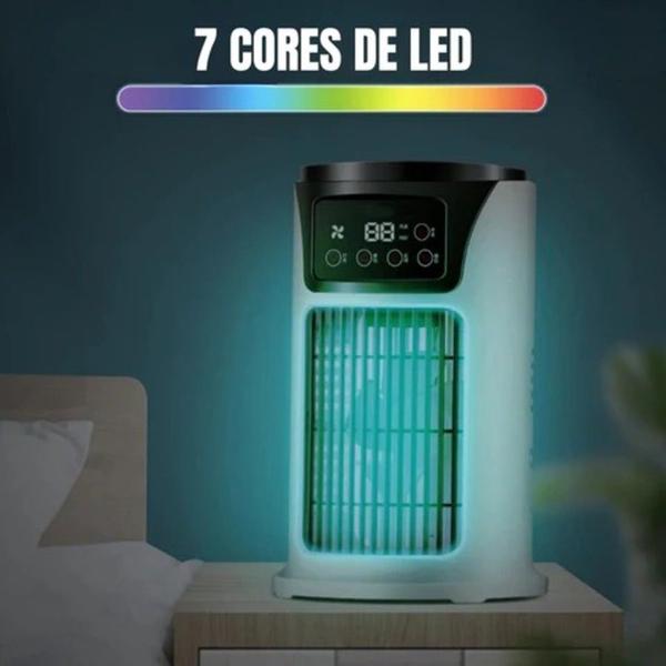 Imagem de Mini ar condicionado com luzes coloridas e baixo ruído!