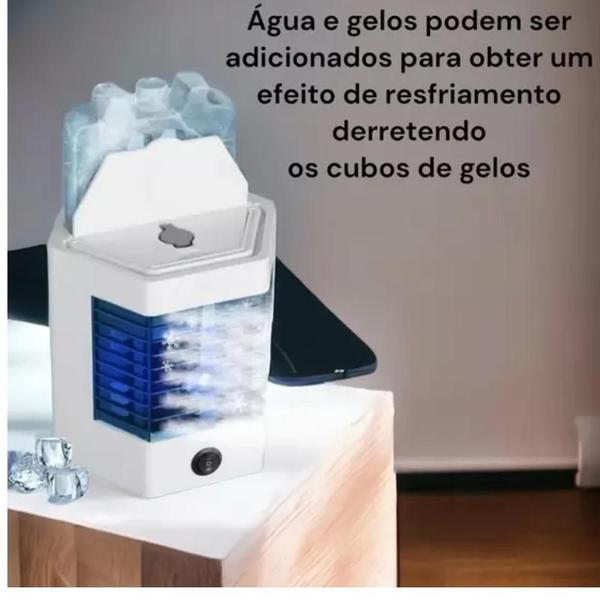 Imagem de Mini Ar Condicionado Mesa Climatizador Umidificador Portátil