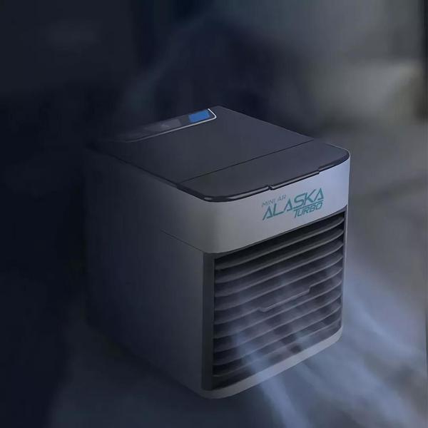 Imagem de Mini Ar Condicionado Portátil Alaska Turbo USB - Purificando o Ar Do Seu Quarto ou Sala com 3 Velocidades e 0.5L de Capacidade de Água