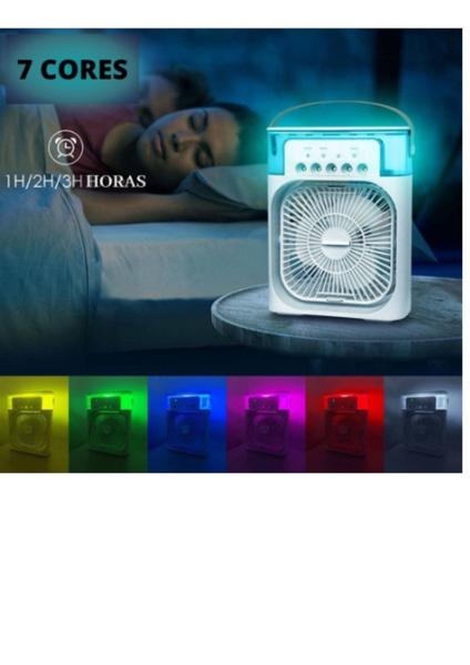 Imagem de Mini Ar condicionado Umidificador Climatizador e Ventilador Led USB