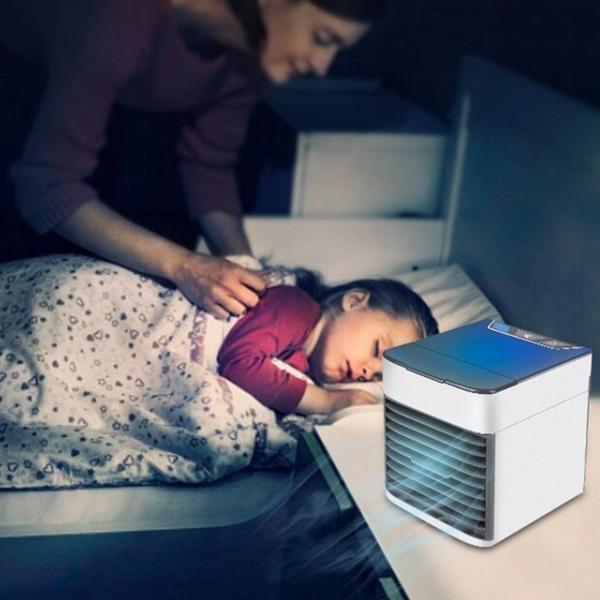 Imagem de Mini Ar Condicionado Ventilador de Resfriamento Portátil Climatizador e Umidificador USB