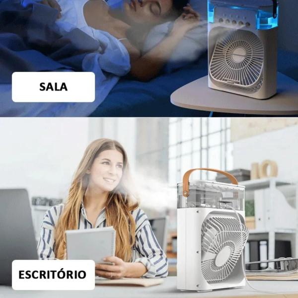 Imagem de Mini Ar Condicionado Ventilador Original Usb Portatil Umidificador e Climatizador